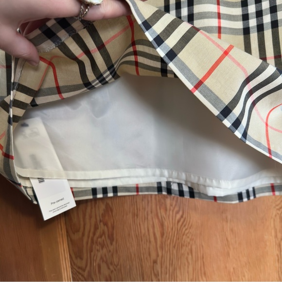VTG vintage 90’s burberry nova check plaid mini skirt - Picture 6 of 8